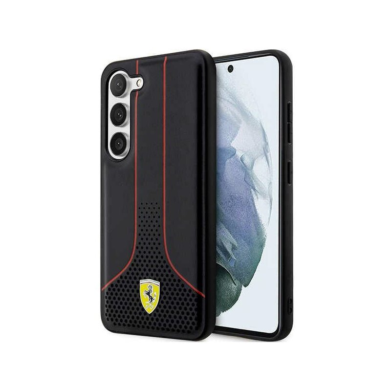 Etui FERRARI Perforated 296 P do Samsung S23 Czarny