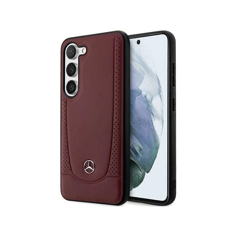 Etui MERCEDES Leather Urban Bengale do Samsung S23 Czerwony