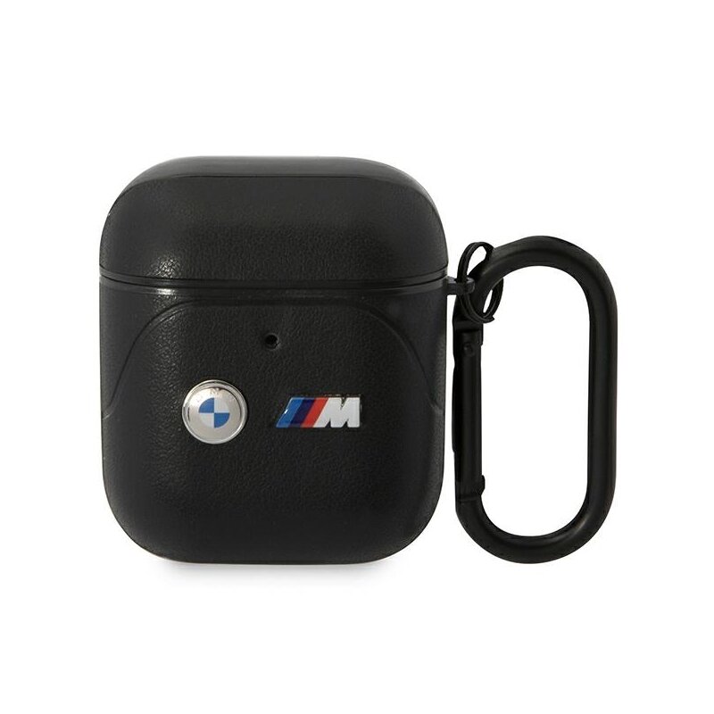 Etui na słuchawki BMW Leather Curved Line do Apple AirPods 1/2 Czarny