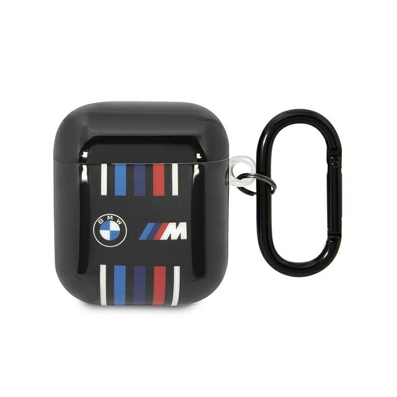 Etui na słuchawki BMW Multiple Colored Lines do Apple AirPods 1/2 Czarny