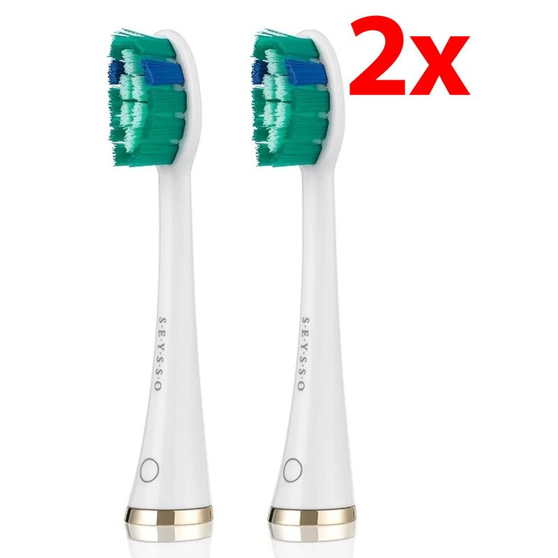 Końcówki do szczoteczki sonicznej SEYSSO GOLD Whitening White białe 2 szt.