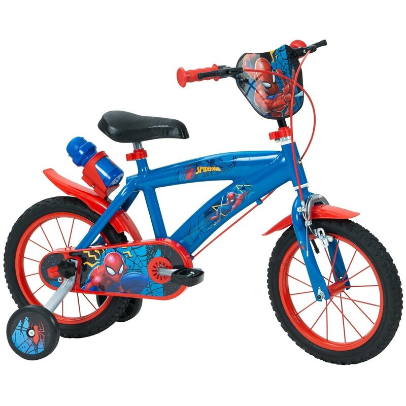 Rower dziecięcy HUFFY Spider-Man 14 cali Niebiesko-czerwony Wzrost: 95-110 cm Wiek: 4-6 lat
