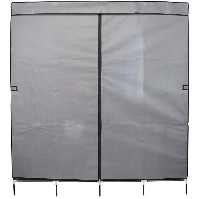 Szafa tekstylna SASKA GARDEN 45238 (168 x 45 x 172 cm) Ciemnoszary