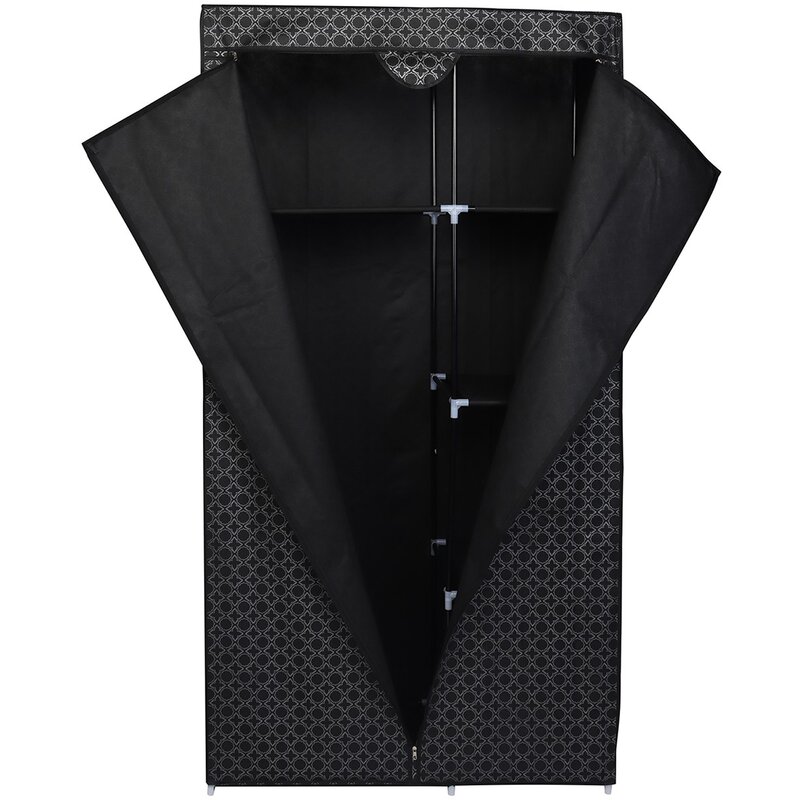 Szafa tekstylna SASKA GARDEN Ornament 45207 (170 x 90 x 45 cm) Czarny