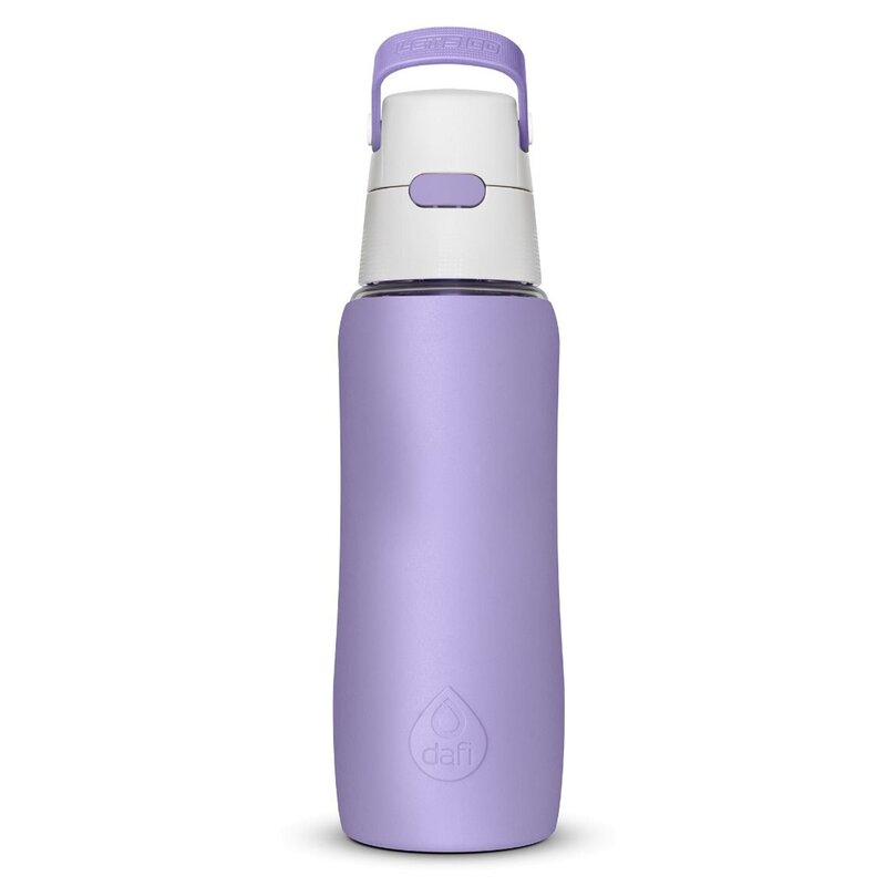 Butelka filtrująca DAFI Solid SiliconeFit 700 ml Fioletowy