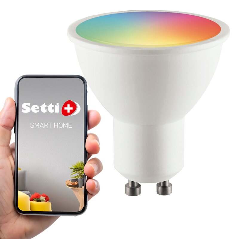 Inteligentna żarówka LED SETTI+ SL310RGB 4.8W GU10 Wi-Fi