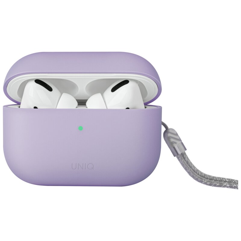 Etui na słuchawki UNIQ Lino do Apple AirPods Pro 2 Lawendowy
