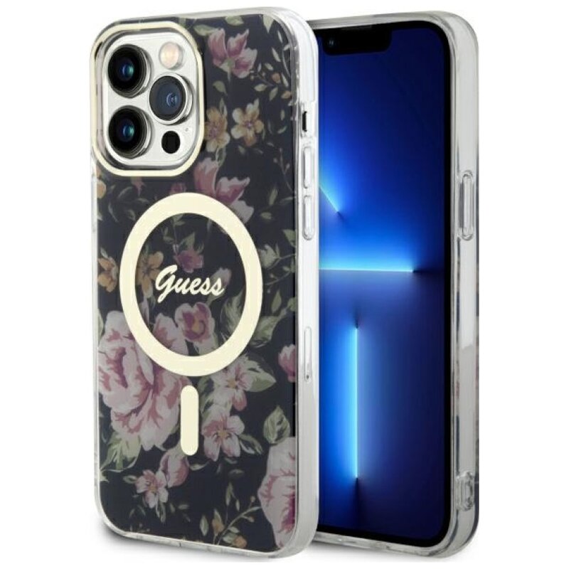 Etui GUESS Flower MagSafe do Apple iPhone 14 Pro Max Wielokolorowy