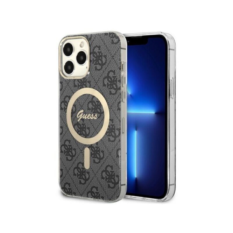 Etui GUESS 4G MagSafe do Apple iPhone 13 Pro Max Czarny
