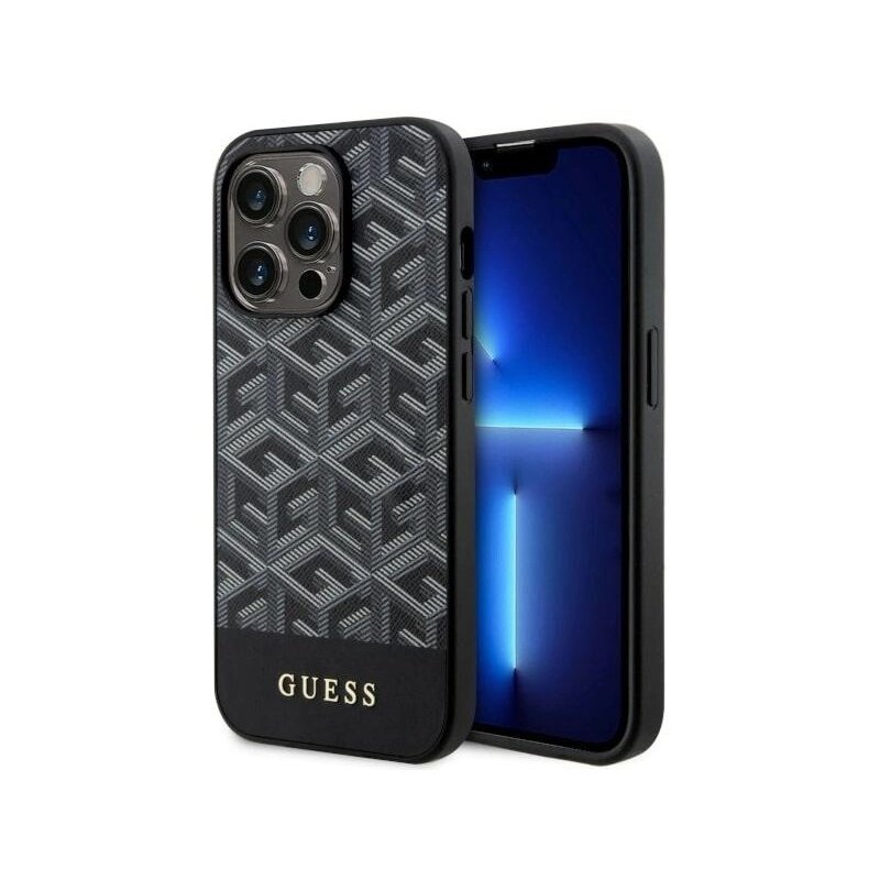 Etui GUESS GCube Stripes MagSafe do Apple iPhone 14 Pro Czarny
