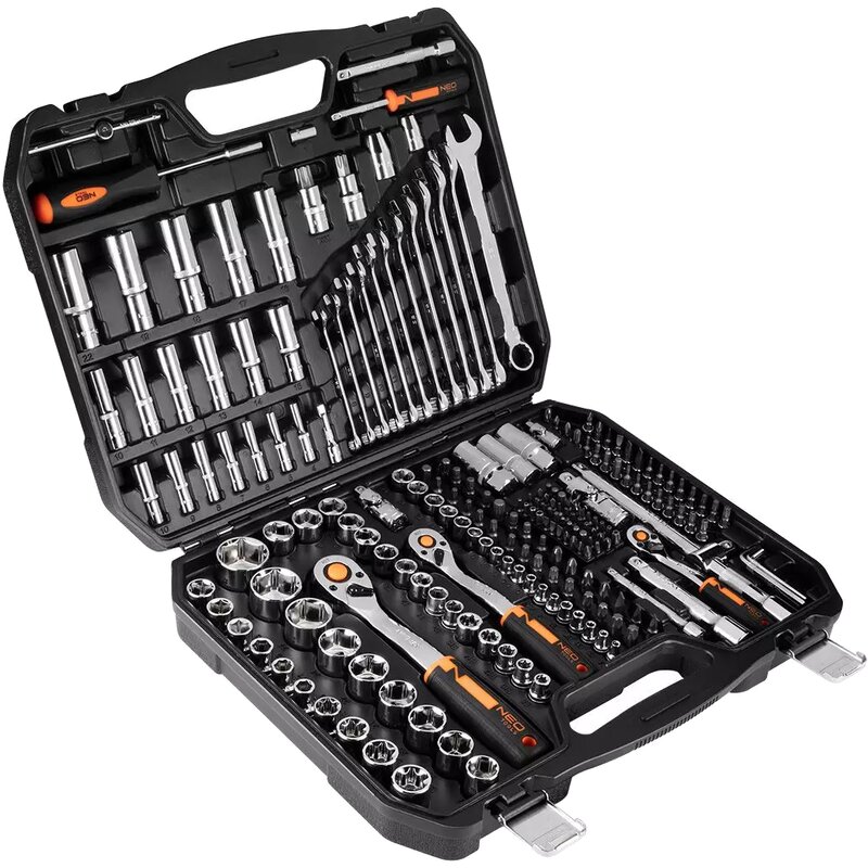 Klucze nasadowe NEO TOOLS TOOLS CRV 10-076 (219 elementów)