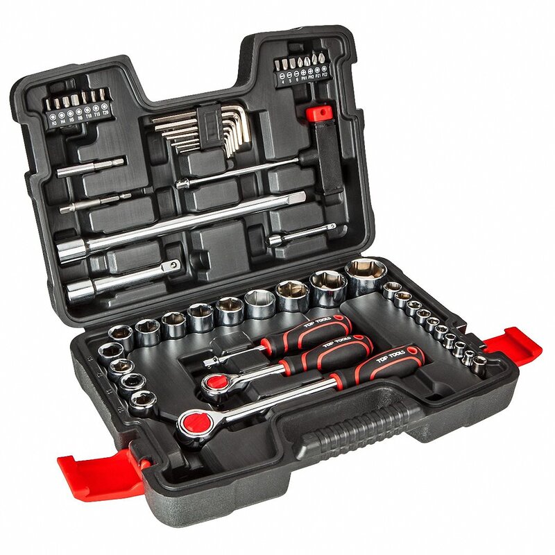 Zestaw kluczy nasadowych TOP TOOLS 38D530 (53 elementów)