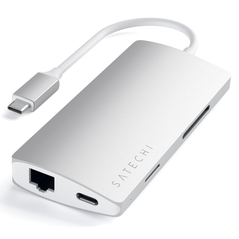 Satechi ST-TCMA2S Multi-Port Adapter 4K Srebrny