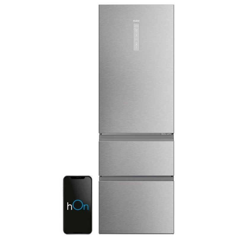 Lodówka HAIER HTW5618DNMG 3D No frost 185cm Srebrna