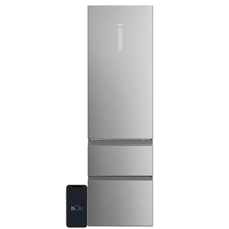 Lodówka HAIER HTW5620DNMG No frost 205cm Inox