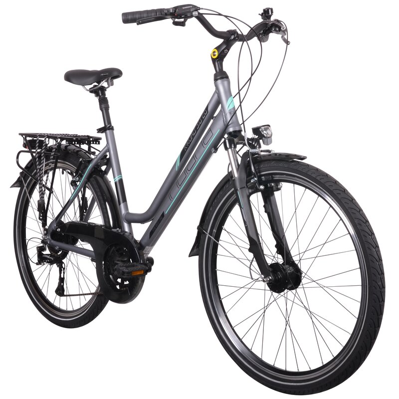 Rower trekkinowy INDIANA X-Road 3.0 D15 26 cali damski Grafitowy