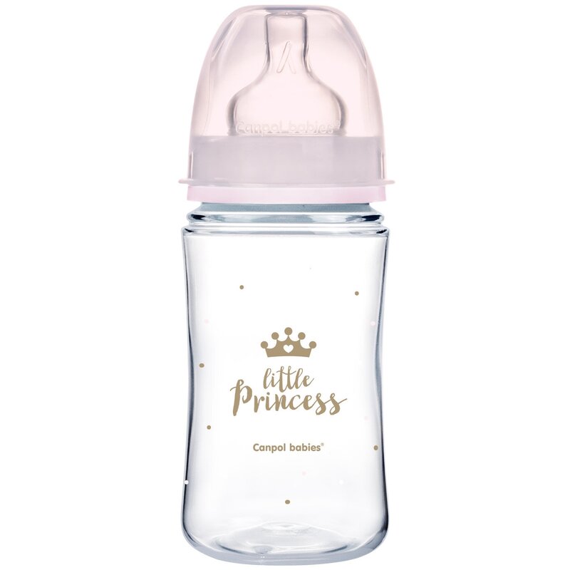 Butelka CANPOL BABIES Easy Start Royal Baby 240 ml Różowy