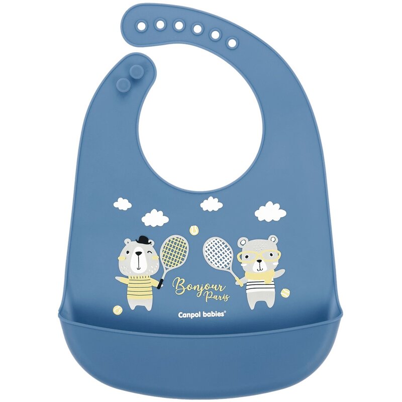 Śliniak CANPOL Babies Bonjour Paris Granatowy