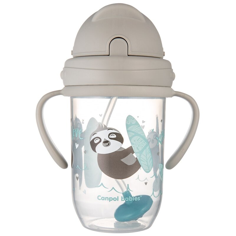 Butelka CANPOL BABIES Exotic Animals 56/606 270 ml Szary