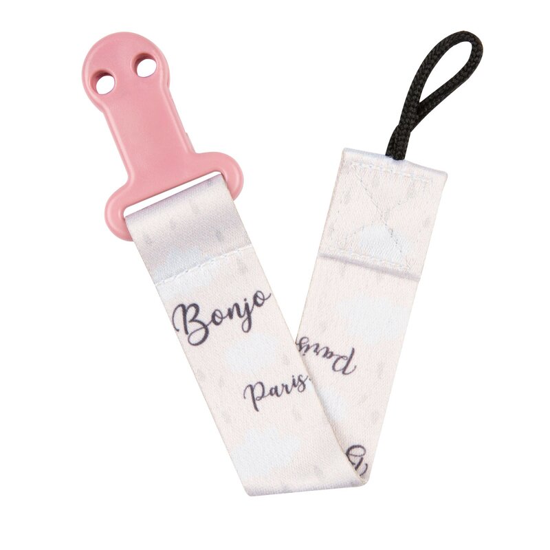 Tasiemka do smoczka CANPOL BABIES Bonjour Paris 51/026 Różowy