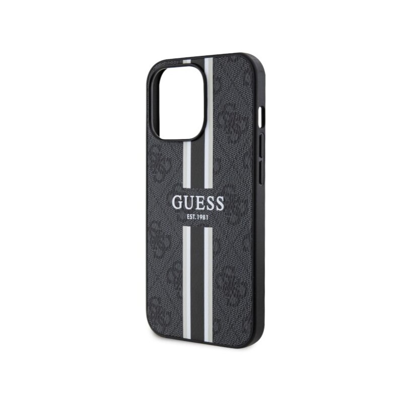 Etui GUESS 4G Printed Stripes MagSafe do Apple iPhone 13/13 Pro Czarny