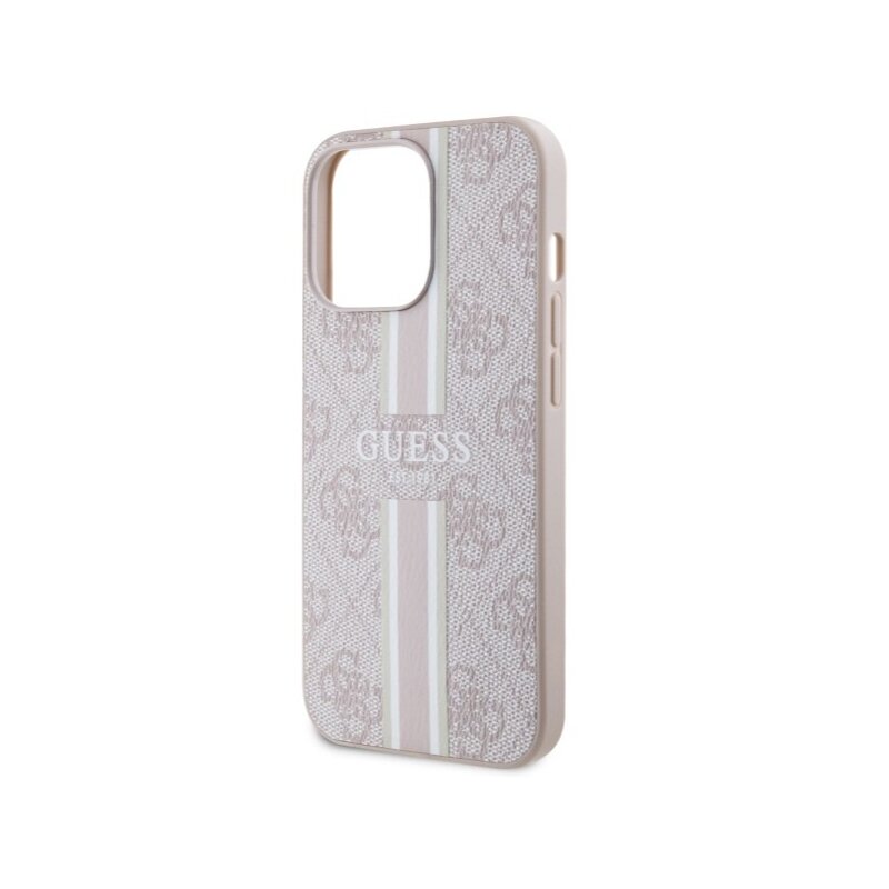 Etui GUESS 4G Printed Stripes MagSafe do Apple iPhone 13/13 Pro Różowy