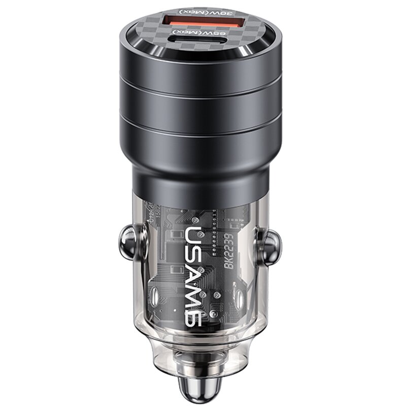 USAMS C36 USB+USB-C Fast Charge 95W Czarny