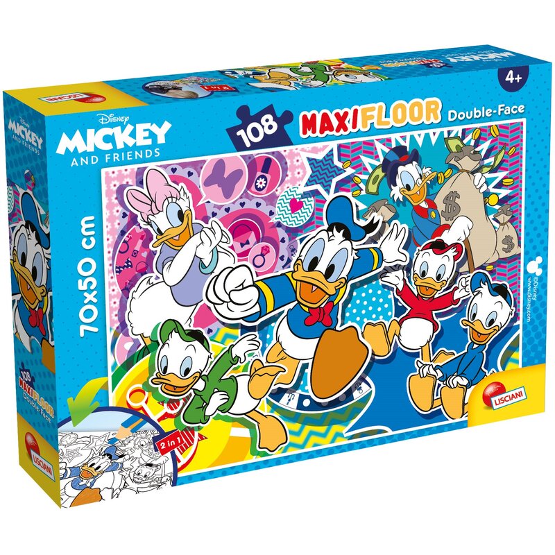 Puzzle LISCIANI MaxiFloor Disney Kaczor Donald 304-91782 (108 elementów)