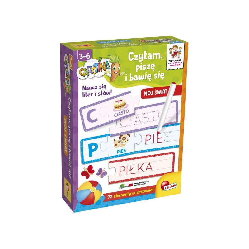 Zestaw edukacyjny LISCIANI Carotina Bawię się Czytam i piszę Mój świat 304-PL86924