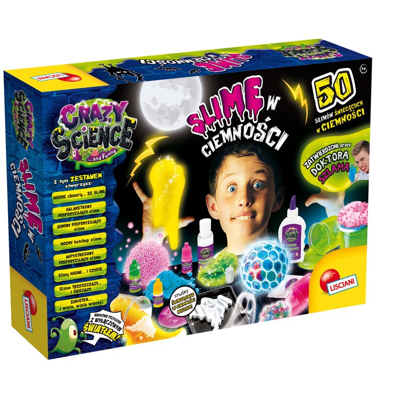 Zestaw kreatywny LISCIANI Crazy Science Slime w Ciemności 304-PL89239