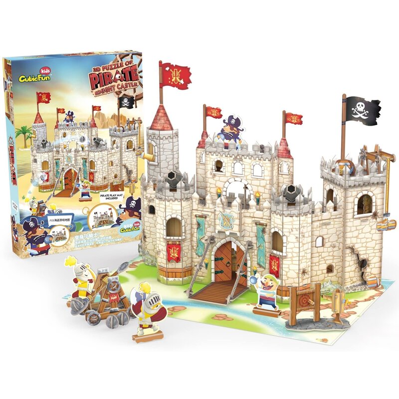 Puzzle 3D CUBIC FUN Kids Zamek Piratów P833H (183 elementy)