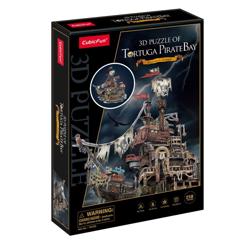Puzzle 3D CUBIC FUN Zatoka Piratów T4039H (218 elementów)