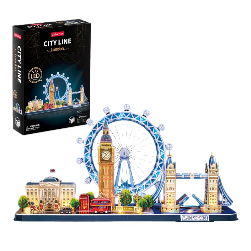 Puzzle 3D CUBIC FUN City Line Londyn L532H (186 elementów)