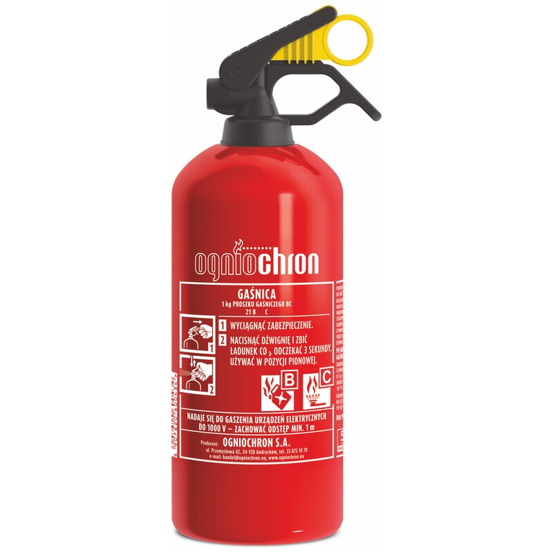 Gaśnica samochodowa OGNIOCHRON GP-1Z BC 1 kg