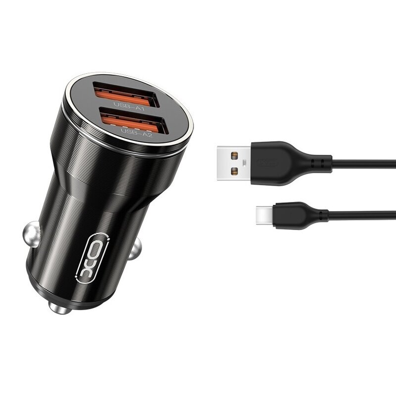 Ładowarka samochodowa XO CC48 2.4A Czarny