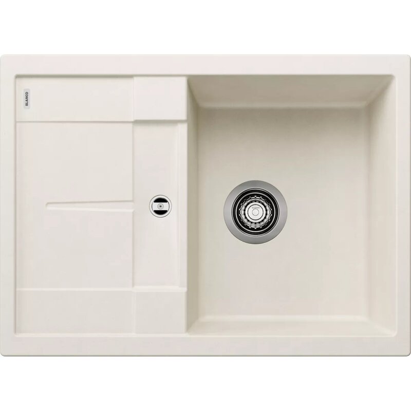 Zlewozmywak jednokomorowy z ociekaczem BLANCO Metra 45 S Compact 527103 Delikatny biały 50x68