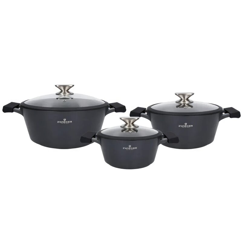 Zwieger Black Stone Zestaw garnków 6 el.