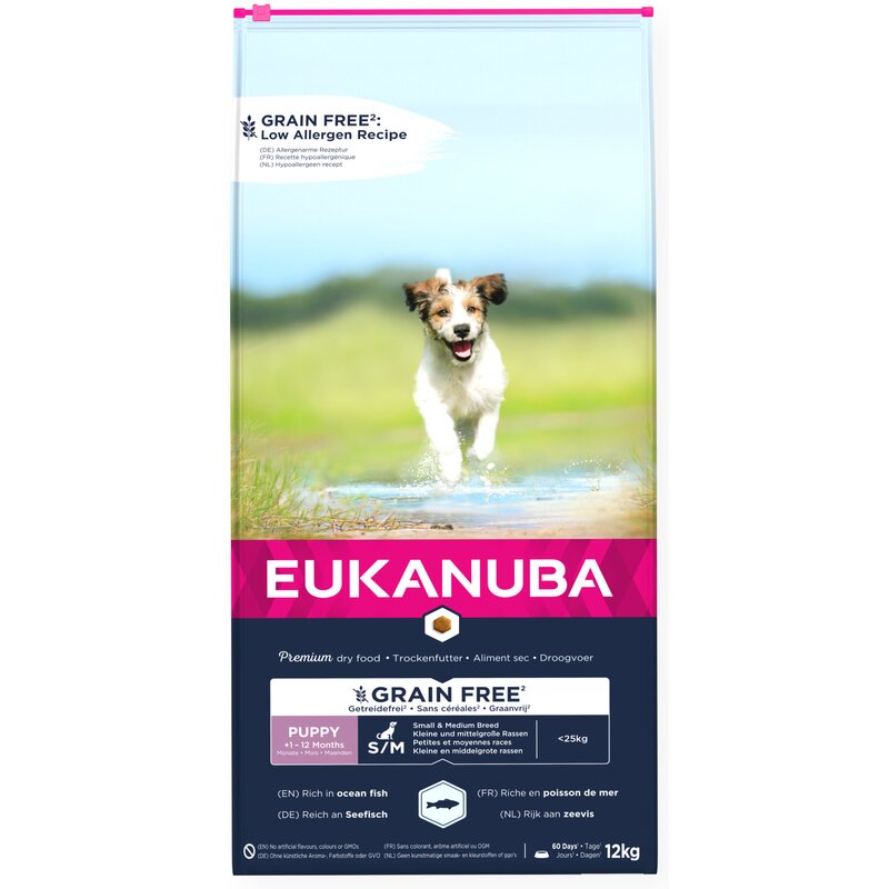 Karma dla psa EUKANUBA Grain Free Puppy Ryby Oceaniczne 12 kg