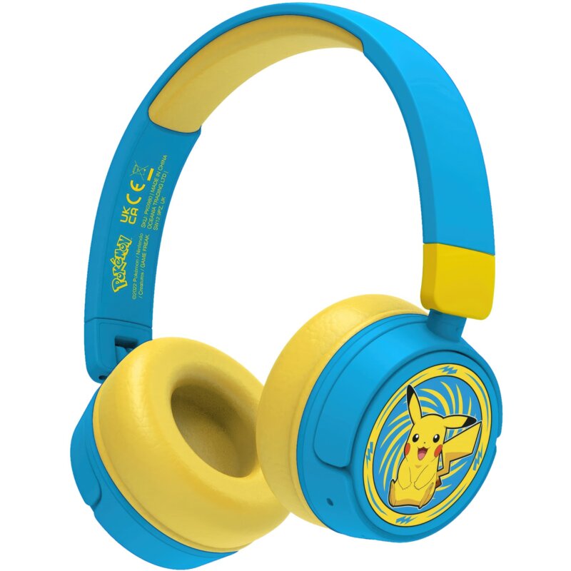 OTL Technologies Pokémon Pikachu Wireless Dla Dzieci Nauszne Niebiesko-żółty