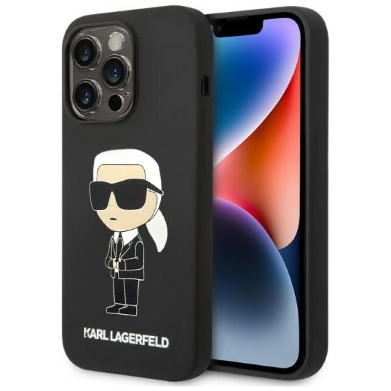 Etui KARL LAGERFELD Silicone NFT Ikonik MagSafe do Apple iPhone 14 Pro Czarny