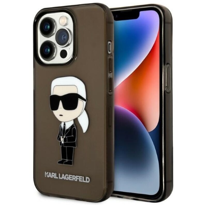 Etui KARL LAGERFELD Ikonik Karl Lagerfeld do Apple iPhone 14 Pro Max Czarny