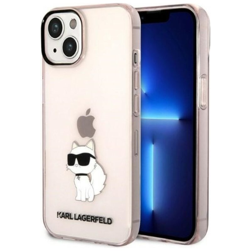 Etui KARL LAGERFELD Ikonik Choupette do Apple iPhone 14 Plus/15 Plus Różowy