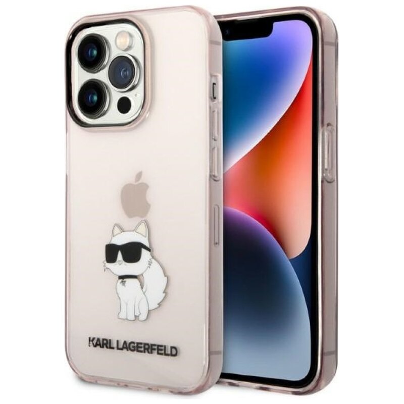 Etui KARL LAGERFELD Ikonik Choupette do Apple iPhone 14 Pro Max Różowy