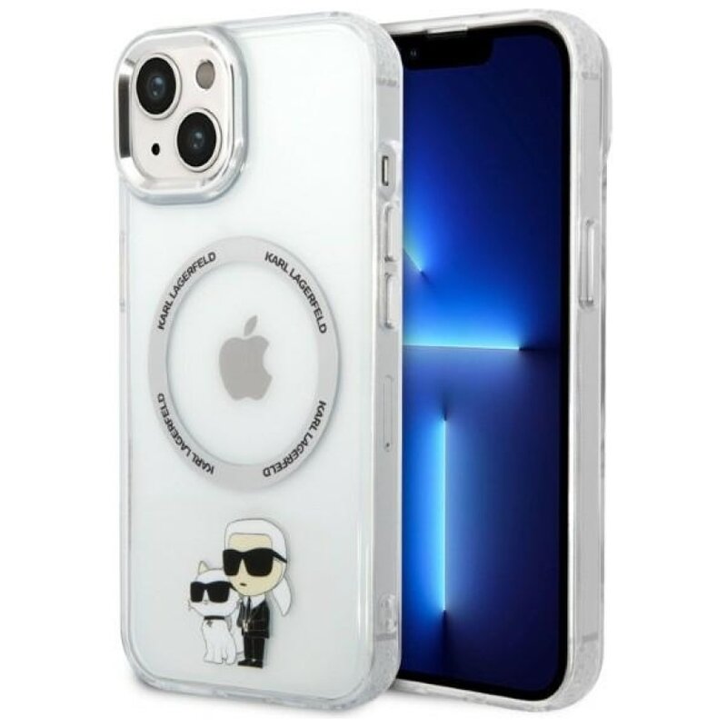 Etui KARL LAGERFELD Karl & Choupette MagSafe do Apple iPhone 14 Plus/15 Plus Przezroczysty