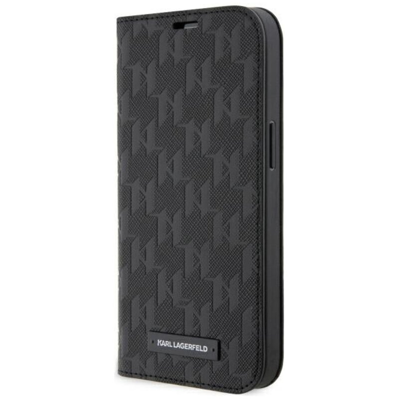 Etui KARL LAGERFELD Booktype Saffiano Monogram do Apple iPhone 14 Pro Czarny