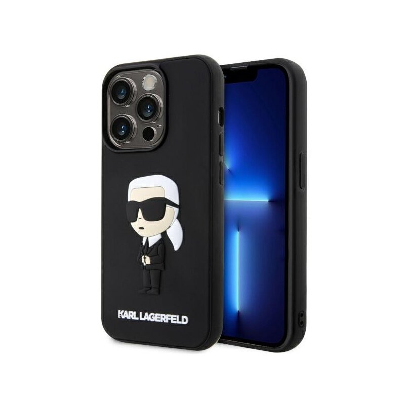 Etui KARL LAGERFELD 3D Rubber NFT Ikonik do Apple iPhone 14 Pro Max Czarny