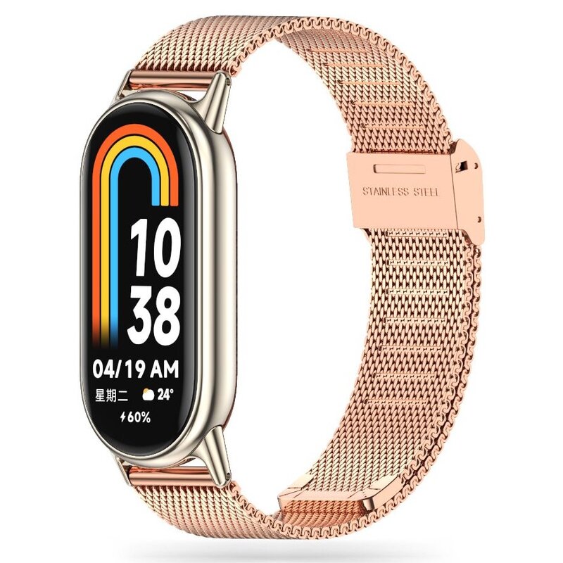 Pasek TECH-PROTECT MilaneseBand do Xiaomi Smart Band 8/9/10/NFC Różowe złoto