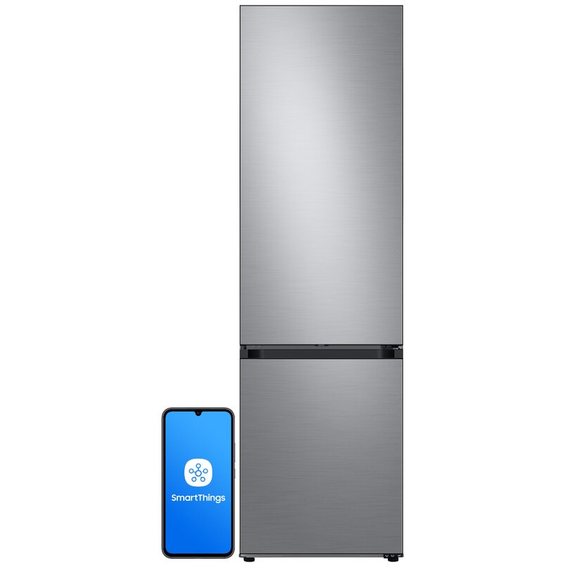 Lodówka SAMSUNG BESPOKE RB38C7B5DS9 EF No frost AI Energy Mode 203cm Szczotkowana stal nierdzewna