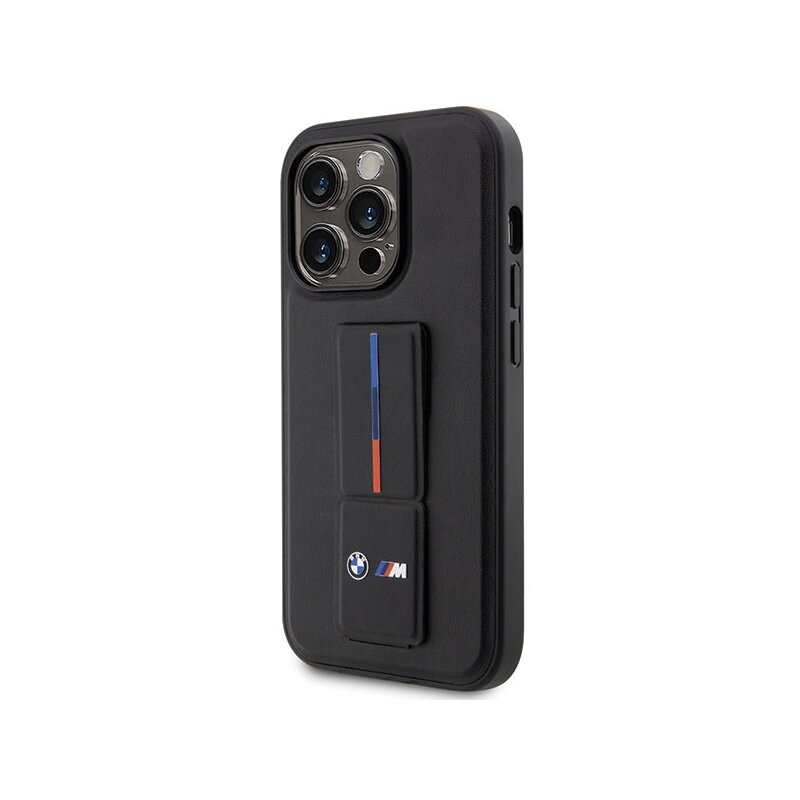 Etui BMW Grip Stand Hot Stamp do Apple iPhone 14 Pro Czarny