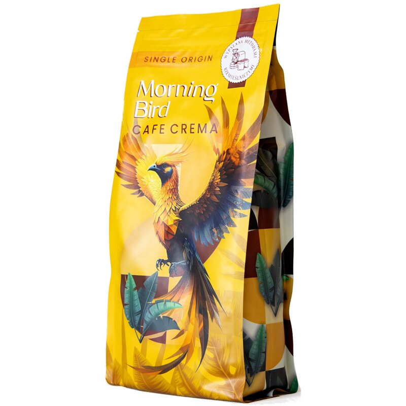 Kawa ziarnista MORNING BIRD Cafe Crema Arabica 1 kg (Rzemieślnicza)